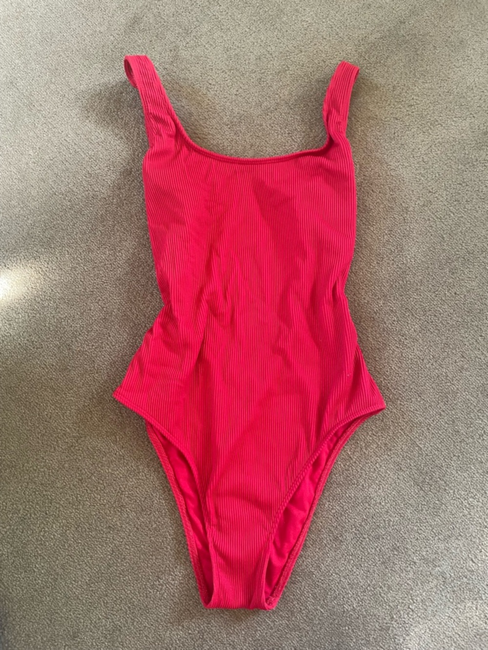 Abercrombie & Fitch red Ribbed One-Piece Swimsuit